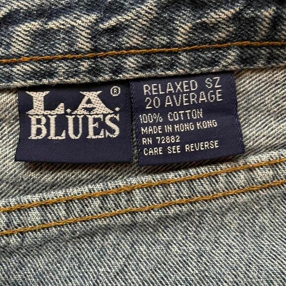 LA Blues Acid Wash Vintage High Waisted Skinny Jeans Size 20 - Picture 4 of 4